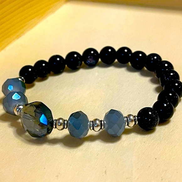 Natural Stone Beads & Crystal beads Bracelet 🍃will arrive in jewelry pouch. - Picture 2 of 7